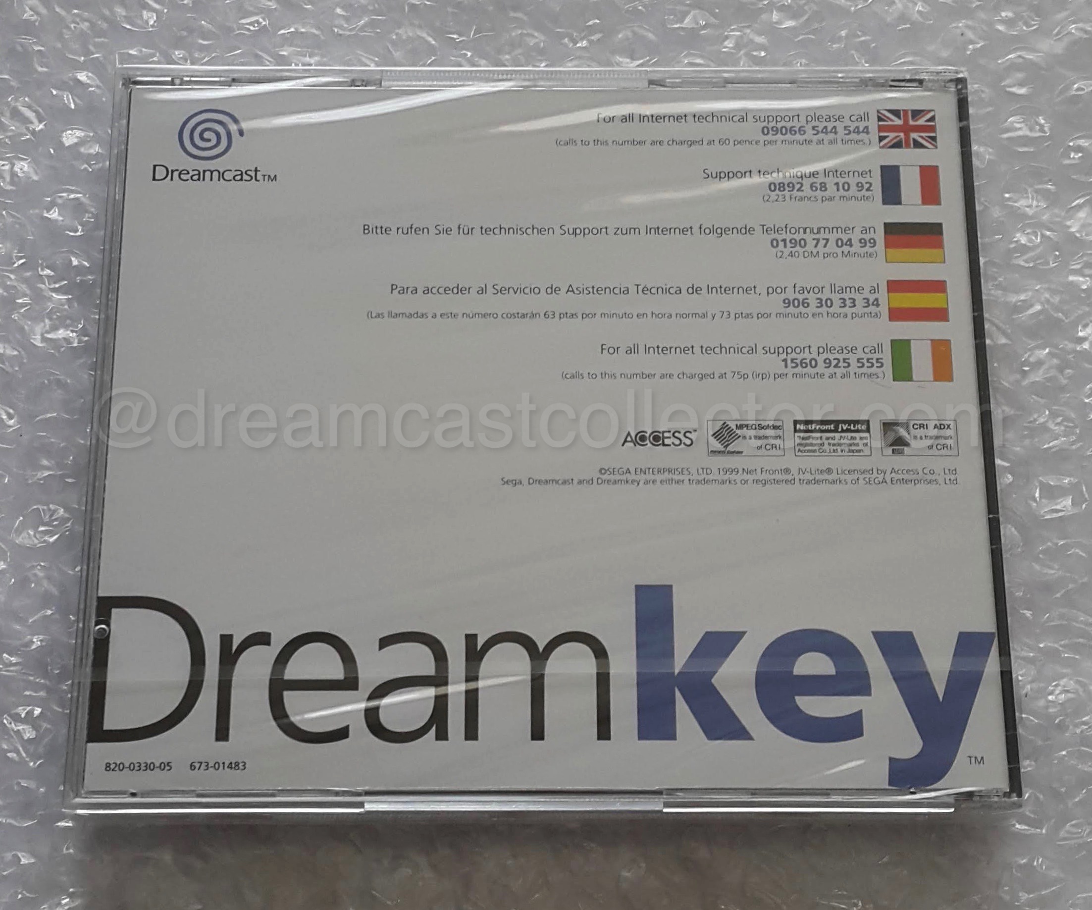 The rear cover of this updated iteration of the browser is basically a carbon copy of the original Dreamkey with only the Irish flag & support detail added. While I understand this edition was issued for a specific reason SEGA could’ve made more of an effort with regards to the packaging.